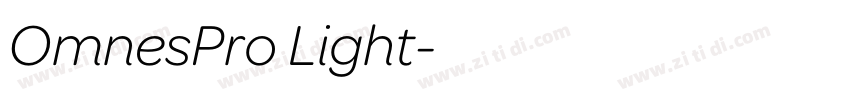 OmnesPro Light字体转换